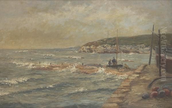 Fisherfolk Oil Painting by John Mcghie