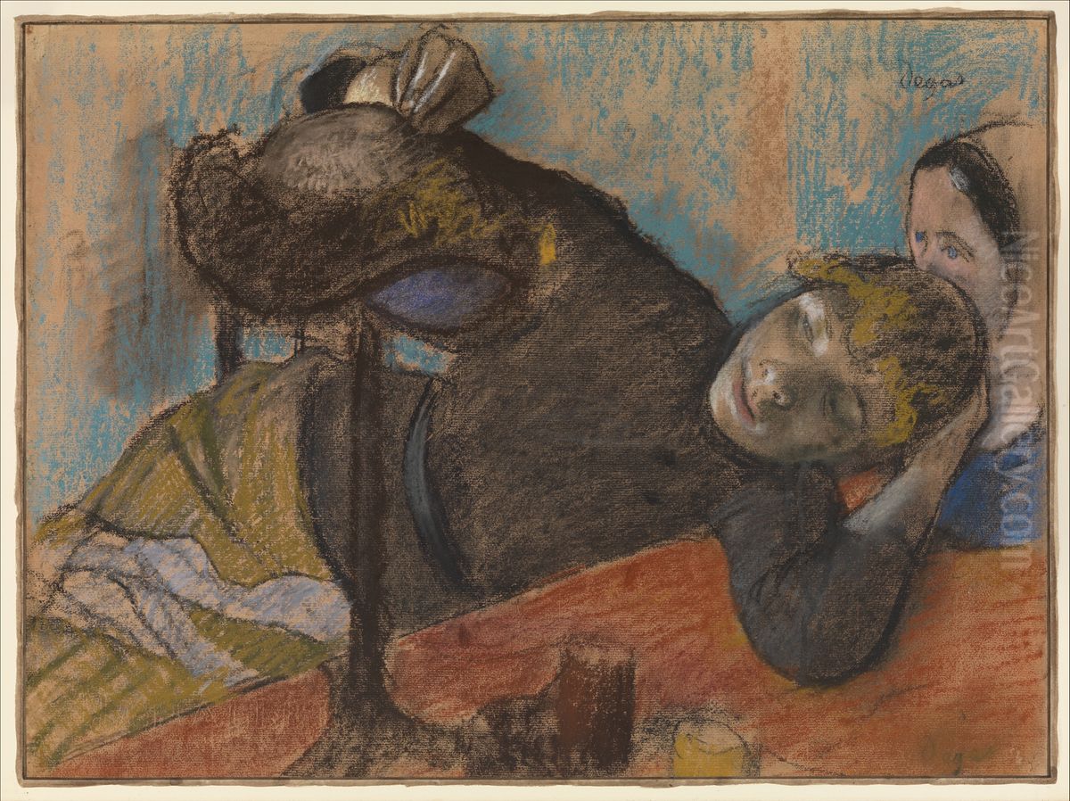 The Milliner Oil Painting by Edgar Degas