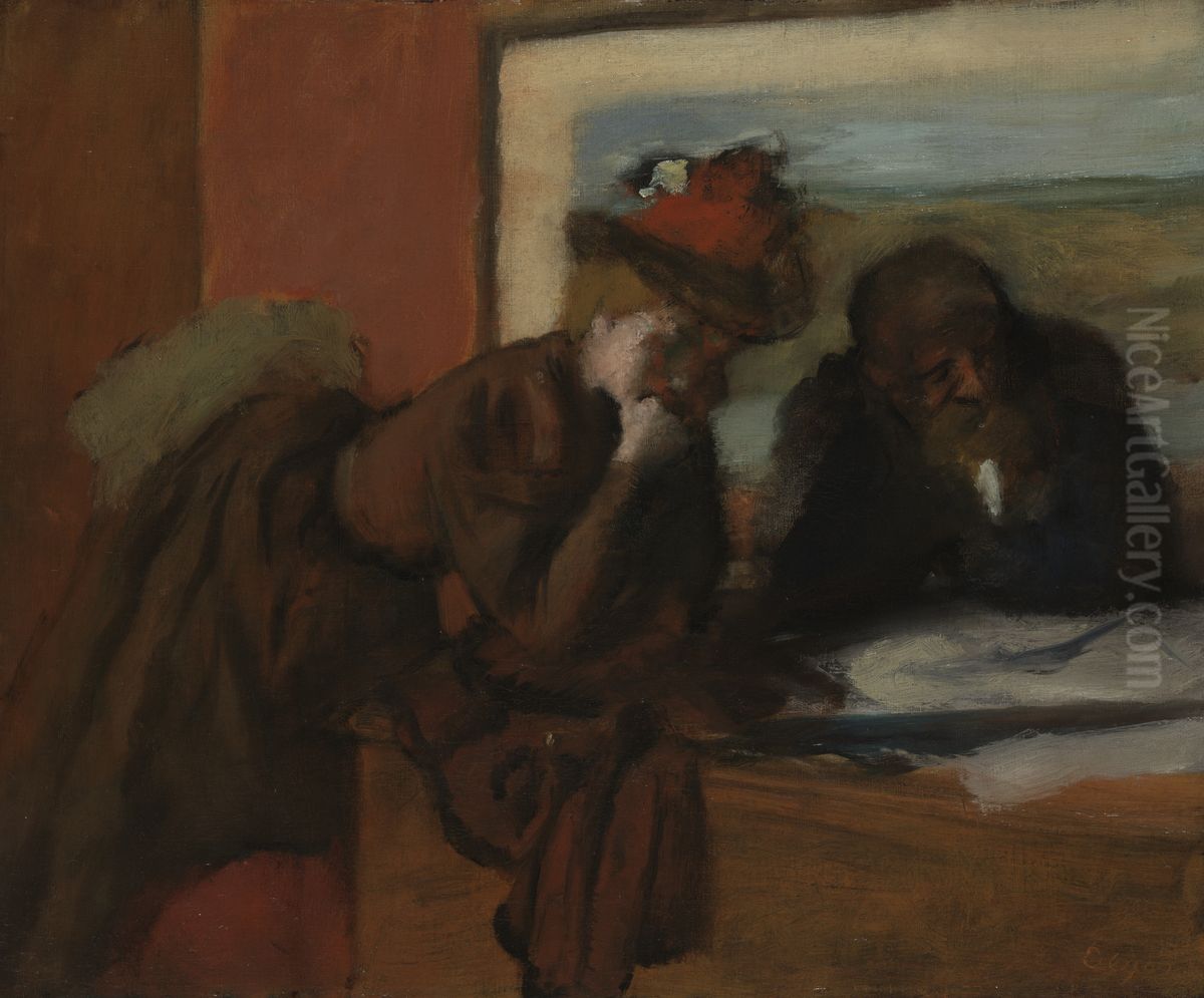 The Conversation Oil Painting by Edgar Degas
