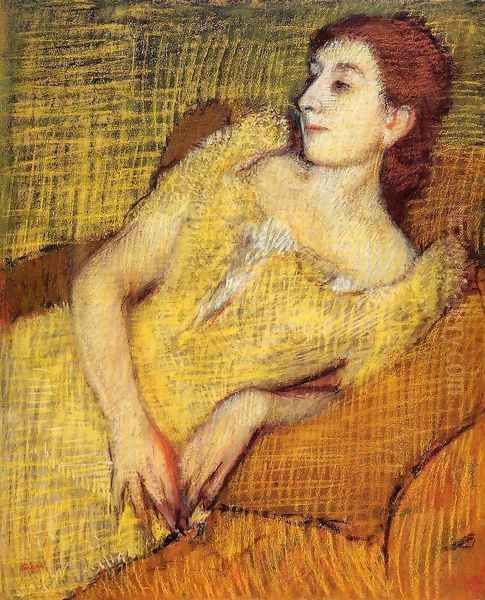 Seated Woman Oil Painting by Edgar Degas