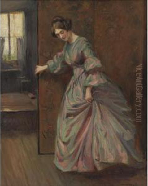 An Elegant Dress Oil Painting by Dora Meeson