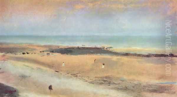 Beach at Ebbe Oil Painting by Edgar Degas