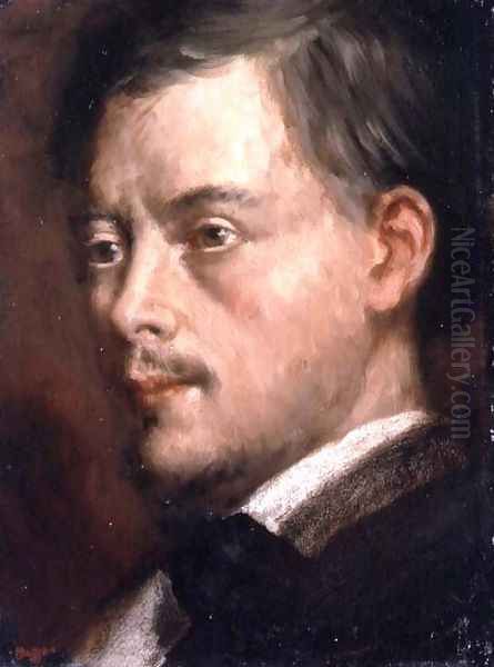 Head of a Man, c.1864 Oil Painting by Edgar Degas