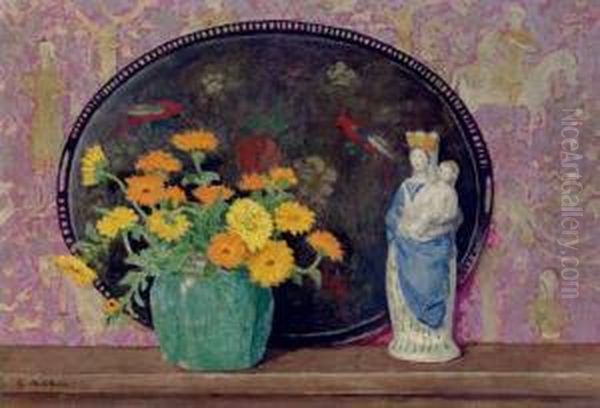 The Mantel Shelf Oil Painting by Gari Julius Melchers