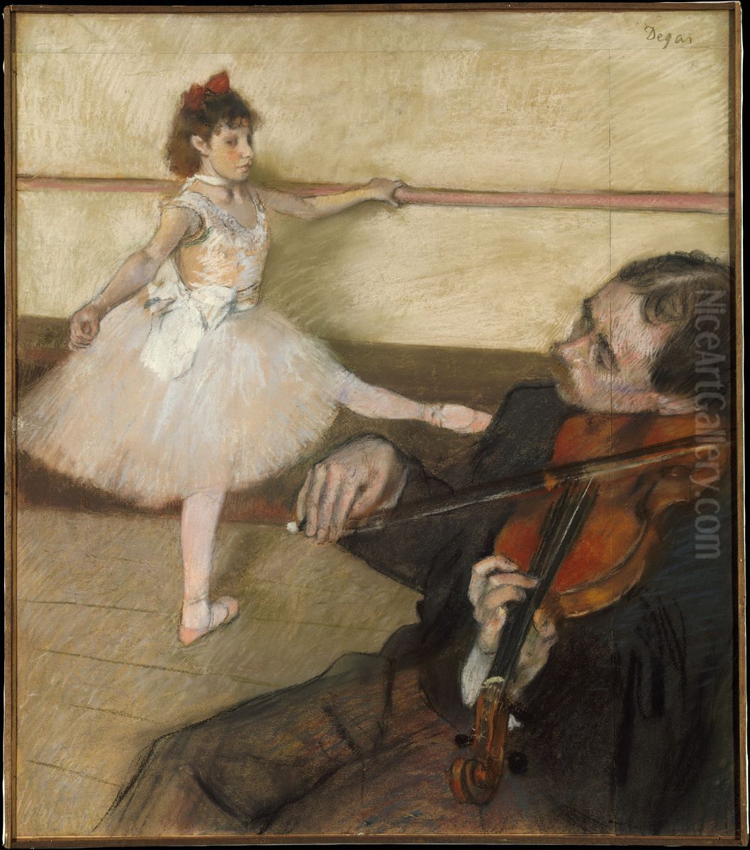 The Dance Lesson Oil Painting by Edgar Degas