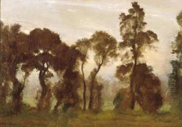 Misty Landscape Oil Painting by Duncan Max Meldrum