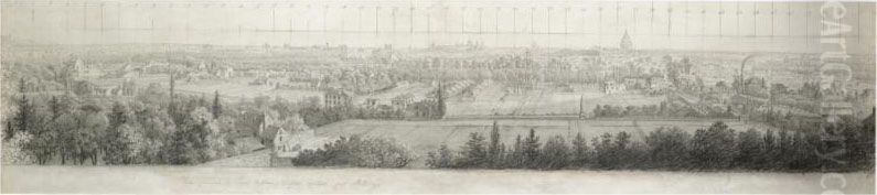 A View Of Paris Looking Eastwards From The Hill Of Chaillot Oil Painting by Antoine-Ignace Melling