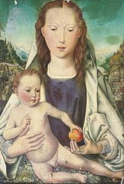 The Virgin And Child Oil Painting by (manner of) Memling, Hans