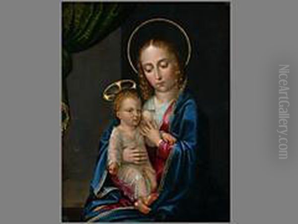 Madonna Lactans Oil Painting by (manner of) Memling, Hans