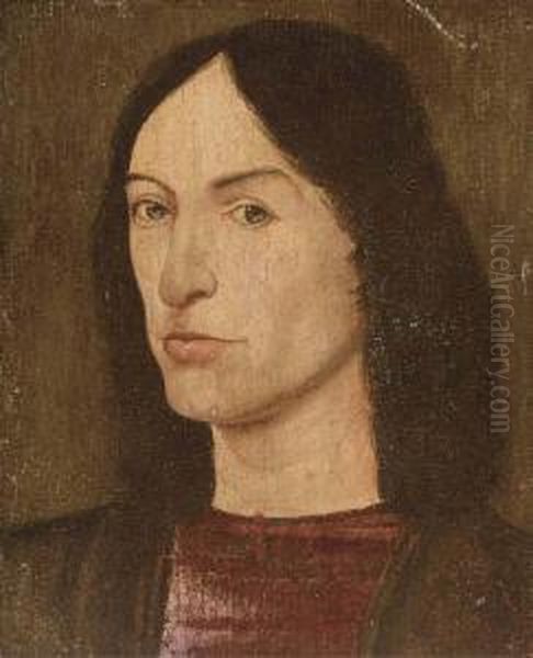 Portrait Of A Young Man, Bust-length Oil Painting by (manner of) Memling, Hans