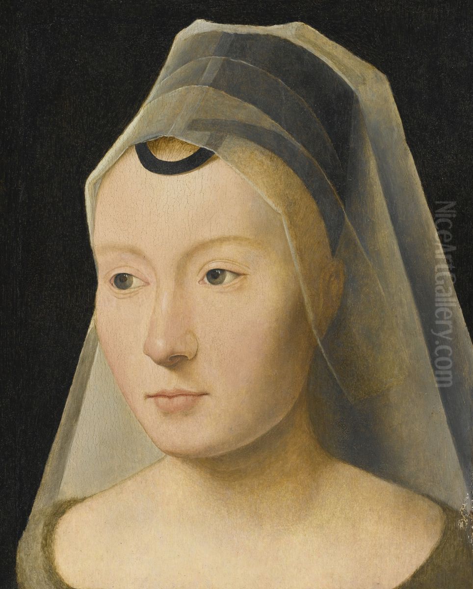 Portrait Of A Young Woman Oil Painting by (manner of) Memling, Hans