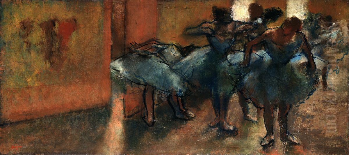 Dancers in the Foyer Oil Painting by Edgar Degas