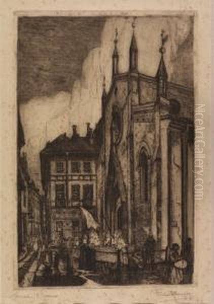 Torino - San Domenico Oil Painting by Francesco Mennyey