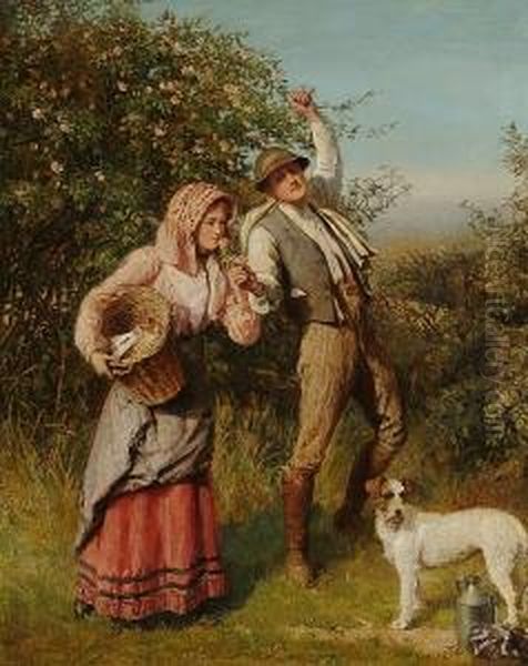 A Summer````s Day Oil Painting by Wilhelm Menzler Casel