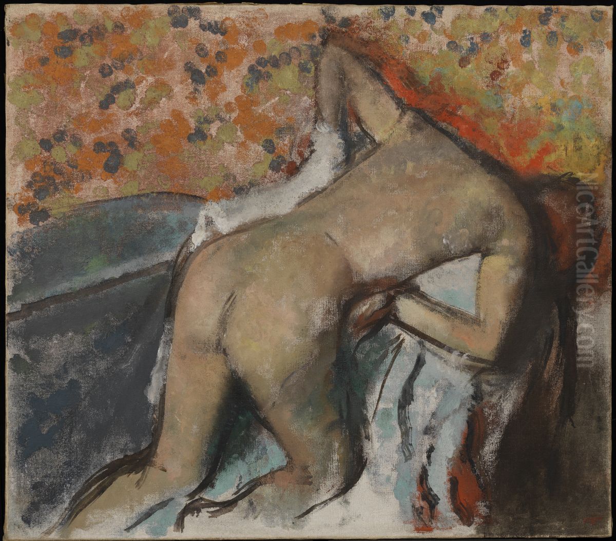 Apres le bain, femme s'essuyant Oil Painting by Edgar Degas
