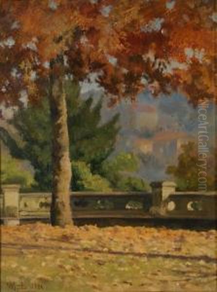 Laghetto Al Valentino Oil Painting by Camillo Merlo