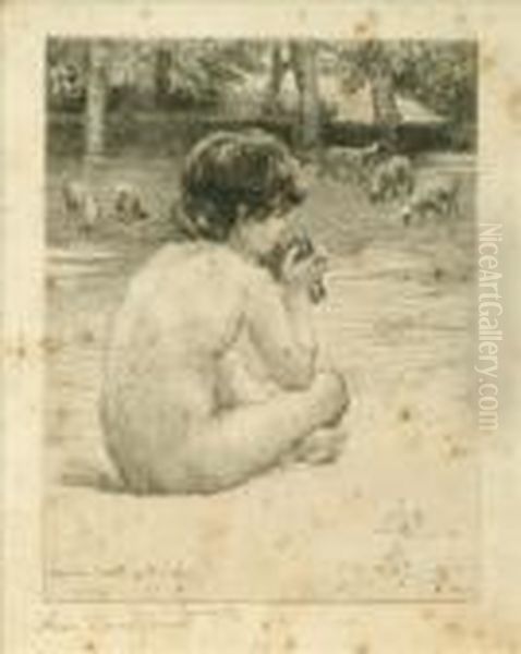 Pan Oil Painting by Anna Lea Merritt