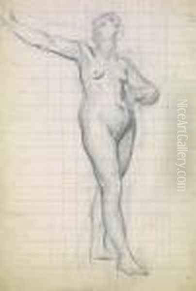 Etude Recto Verso De Femme En Pied Pour < Le Sacrifice A La Patrie
> Oil Painting by Luc-Olivier Merson