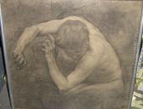 Naakte Man.
 Homme Nu Oil Painting by Charles Mertens