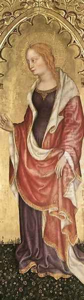 Coronation of the Virgin and Saints (detail) c. 1400 Oil Painting by Gentile Da Fabriano