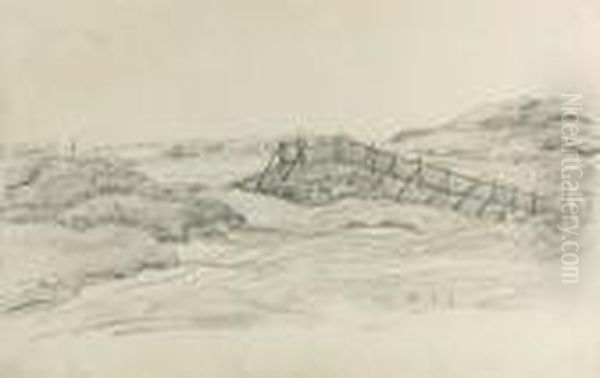 Two Sketchbooks With (1) 
Nineteen Studies Of Dune Landscapes, Woodsand Trees And (2) Forty-five 
Studies Of Trees, Farms, Cattle, Ducksand Figures Oil Painting by Sientje Mesdag Van Houten