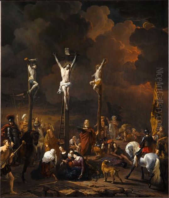 Calvary Oil Painting by Karel Dujardin