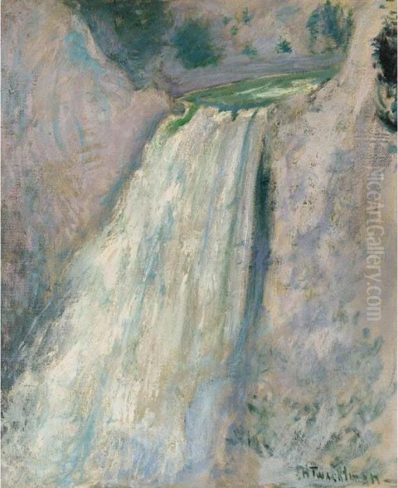 Purple, White And Gold Oil Painting by Willard Leroy Metcalf