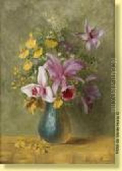 Vase Fleuri Oil Painting by Georgette Meunier