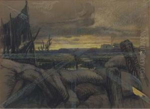 La Premiere Ligne Allemande Oil Painting by Henri Georges Jean Isidore Meunier