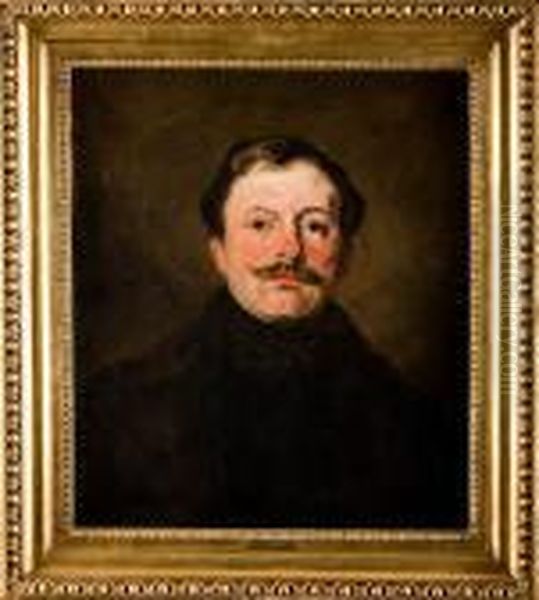 Portret Nauczyciela Muzyki 
(glowa Mezczyzny, Glowaszlachcica, Portret Meski, Portret Mezczyzny, 
Portret Polskiegoszlachcica, Portret Szlachcica), 1840-1845 (?) Oil Painting by Piotr Michalowski