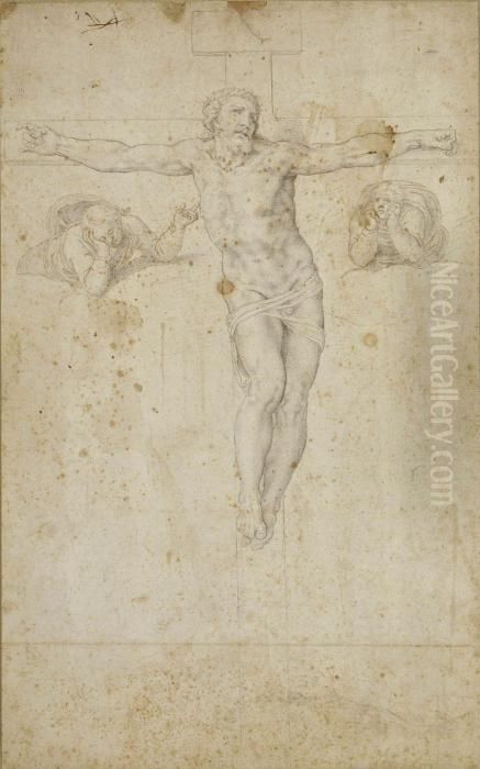 Christus Am Kreuz Oil Painting by Michelangelo Buonarroti