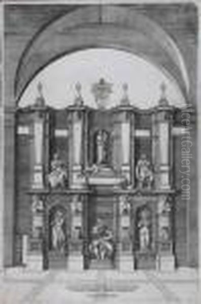 Grabmal Des Papstes Julius Ii Della Rovere In S. Pietro In Vincoli Oil Painting by Michelangelo Buonarroti
