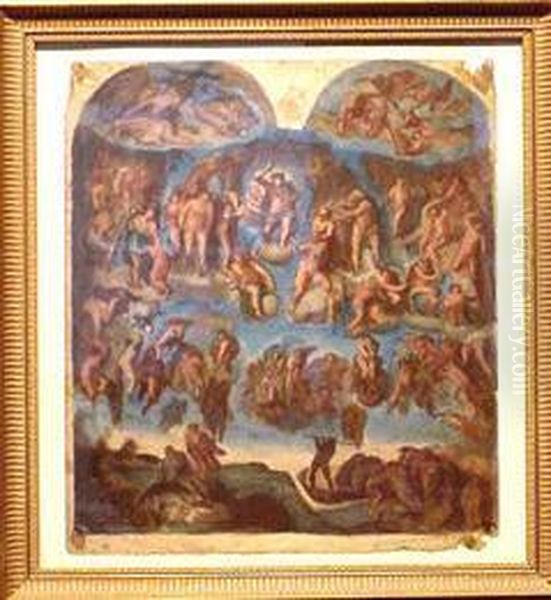 The Last Judgment Oil Painting by Michelangelo Buonarroti