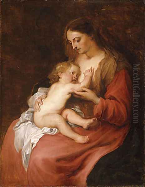 Virgin and Child possibly ca 1620 Oil Painting by Sir Anthony Van Dyck