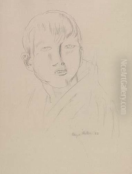 Portrait Of A Boy Oil Painting by Kenneth Hayes Miller