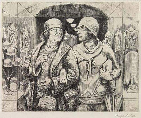 Miller
 Group Of 4 Etchings. Oil Painting by Kenneth Hayes Miller