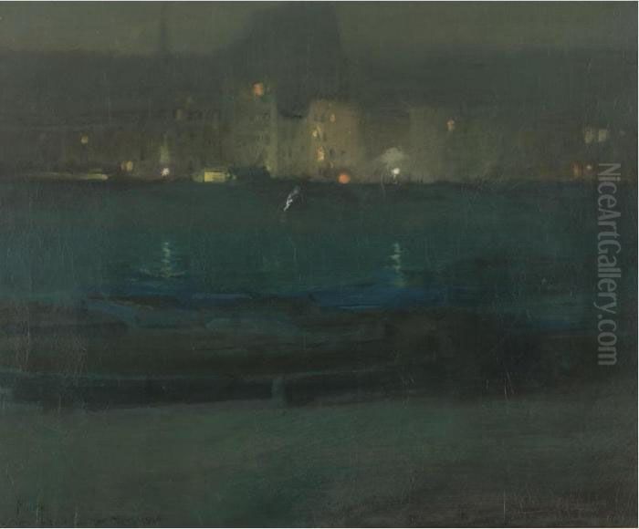 Nocturne Oil Painting by Richard Emile Miller