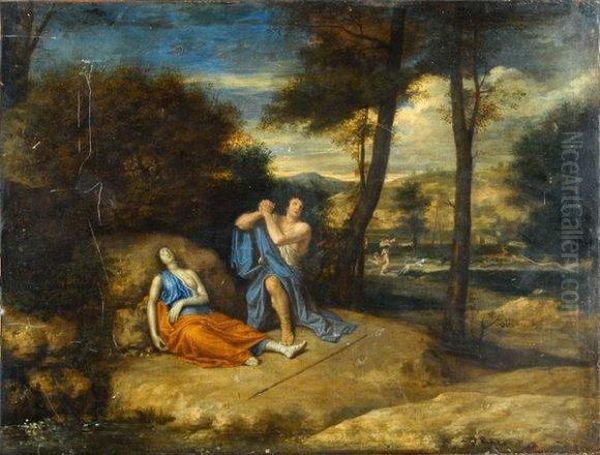 Scene Mythologique Oil Painting by Francisque Millet