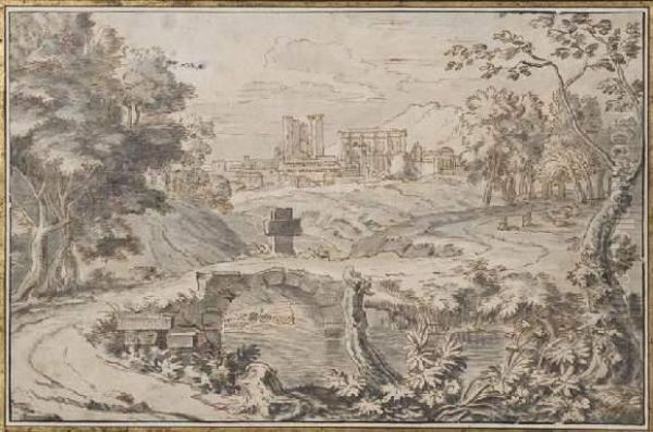 Paysage Classique Oil Painting by Francisque Millet