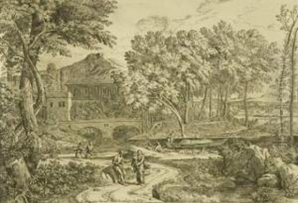 Landschaften. Oil Painting by Francisque Millet