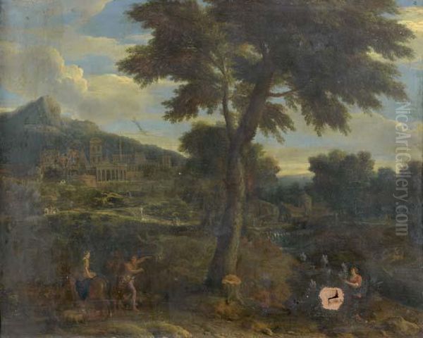 Paysage Classique Oil Painting by Francisque Millet