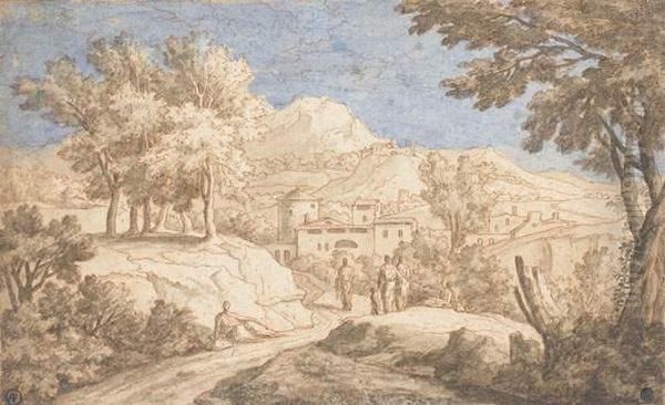 Paysage Anime Oil Painting by Francisque Millet