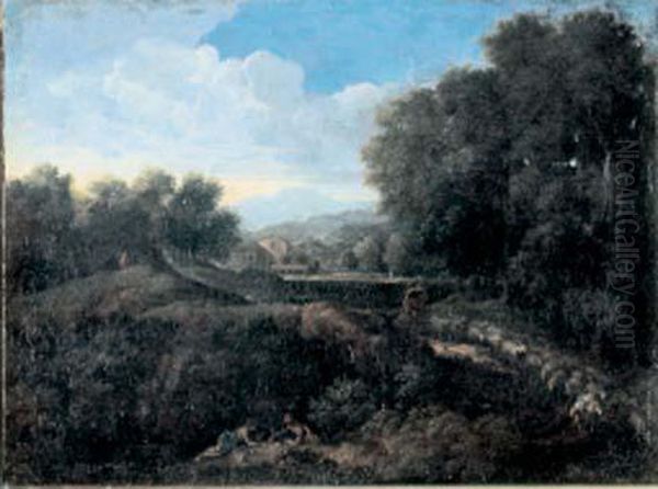 Paysage Aux Grands Arbres Oil Painting by Francisque Millet