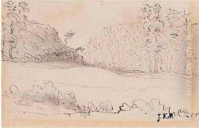 Paysage Oil Painting by Francisque Millet