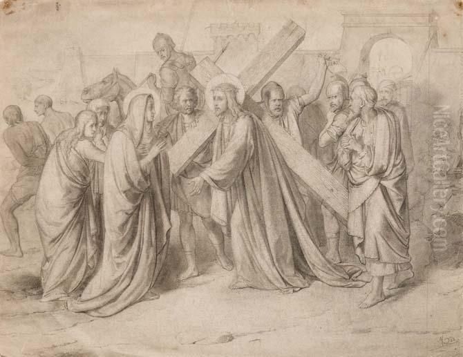 Incontro Di Cristo Con Le Pie Donne Oil Painting by Tommaso Minardi