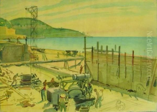 Chantier De Decor De Cinema Oil Painting by Tony Minartz