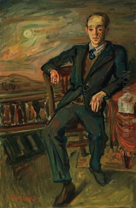 Portait De Belajeff Oil Painting by Abraham Mintchine