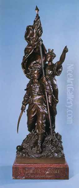 La Defense Nationale (The National Defense) Oil Painting by Gustave Dore