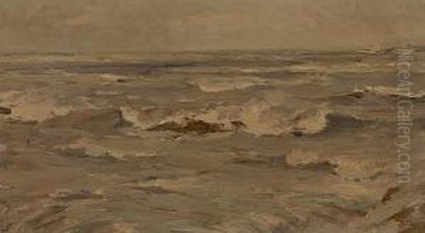 Wintry Sea Oil Painting by John Campbell Mitchell