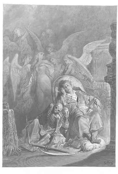 Eagerly I wished the morrow; Oil Painting by Gustave Dore